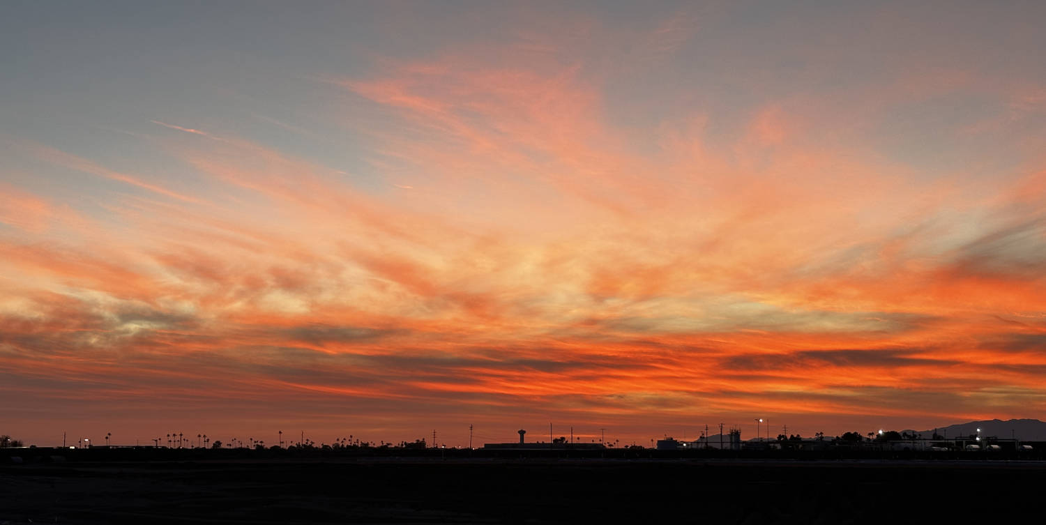 A Sunset between some hills