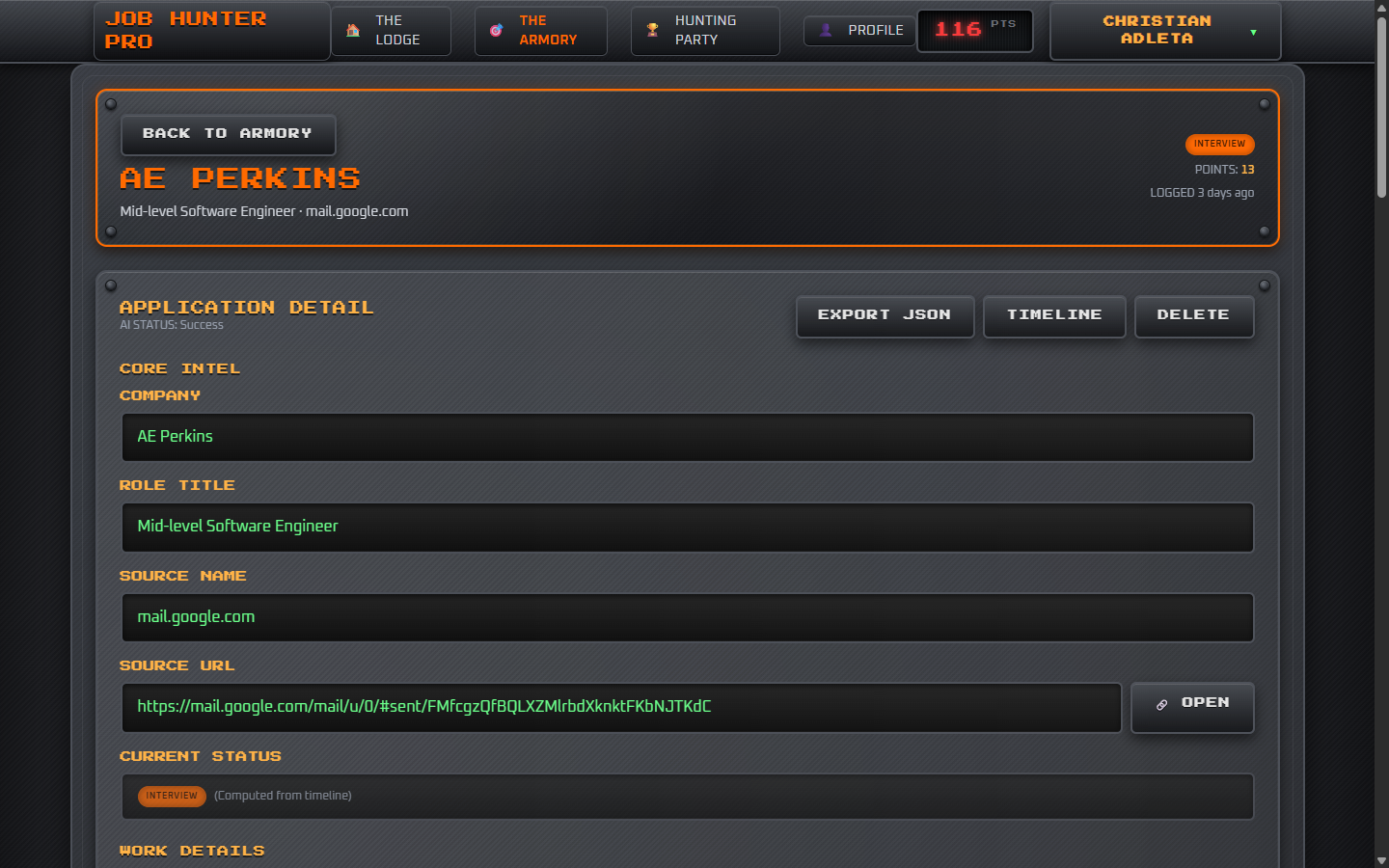 Application Detail - Track every stage of the hiring process