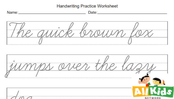 Handwriting Worksheet Generator interface preview