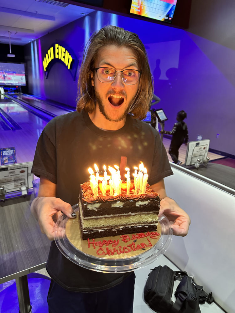 Bowling and cake
