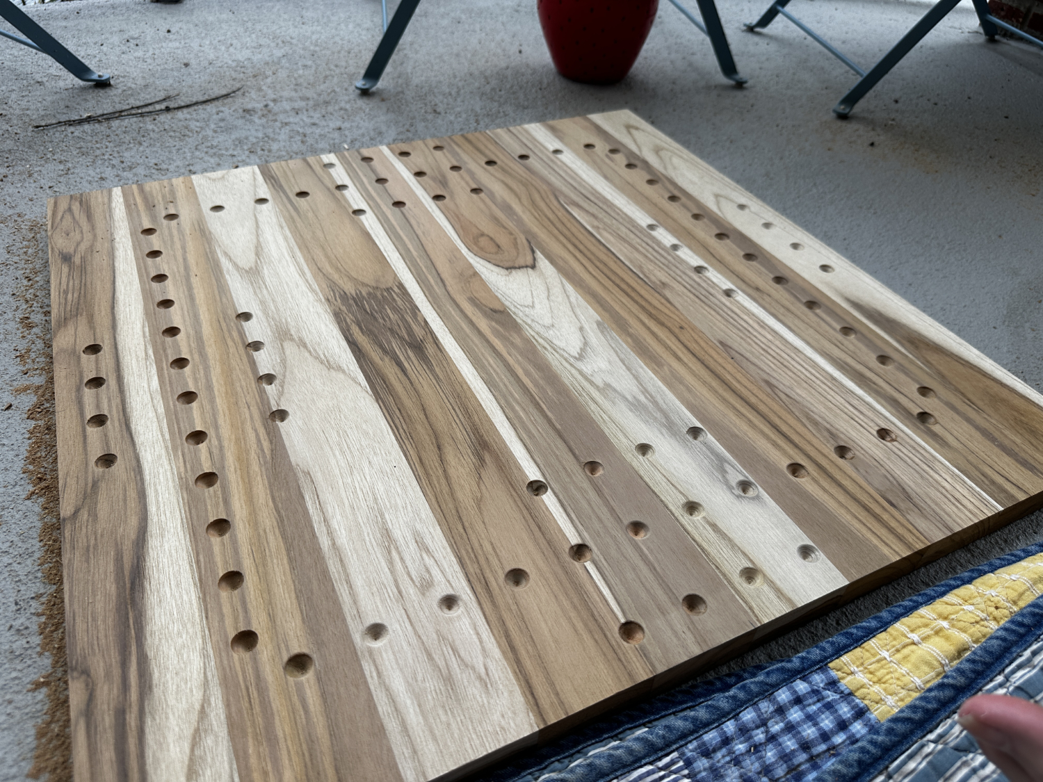 The start of a marble board