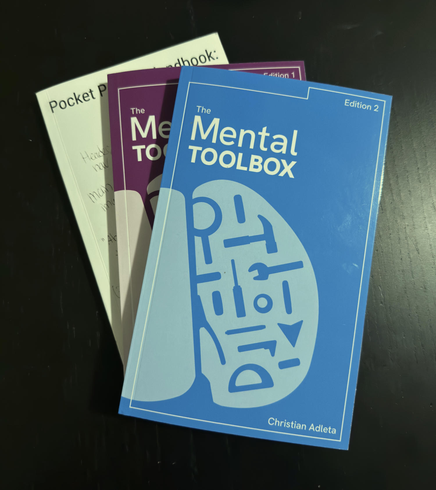 The Second Edition of The Mental Toolbox on top of the other books published by Christian Adleta